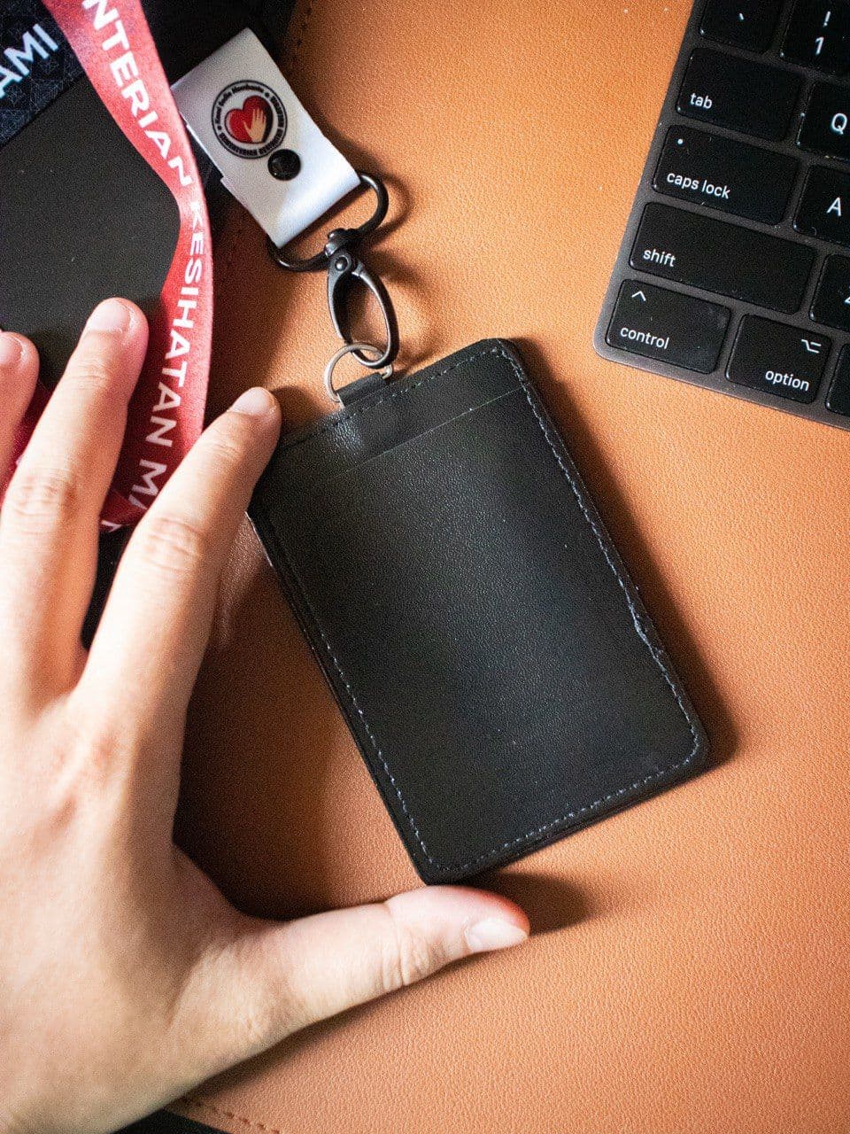 Pvc ID Card Holder Double Slot (Black)
