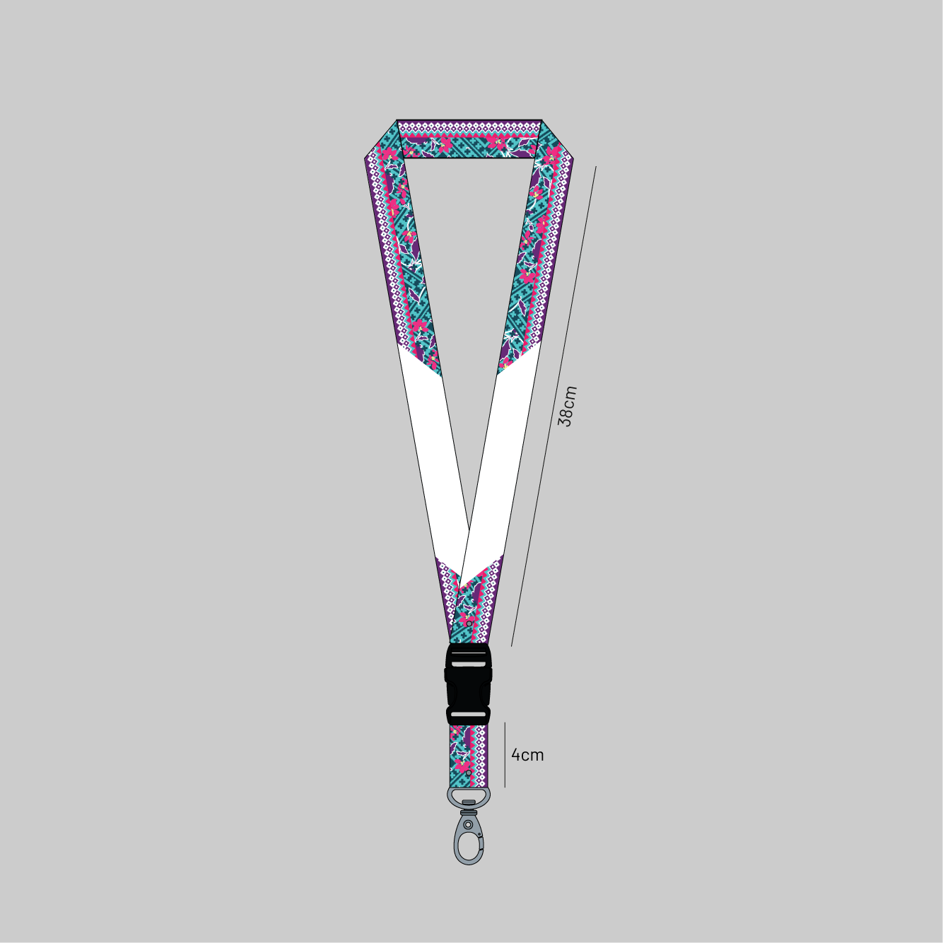 Lanyard With Buckle And Hook